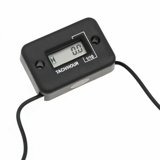 WATERPROOF DIGITAL TACHOMETER Tach Hour Meter Gauge LCD for 2 Stroke