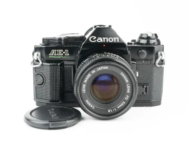 Canon AE-1 Program 35mm film camera reflex analogica ae1 FD 50mm 1.8 obiettivo