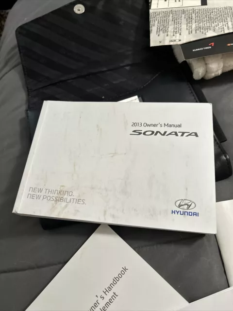 2013 Hyundai Sonata Owners Manual Handbook Set with Case OEM J03B56006