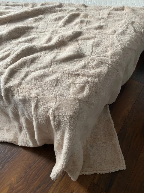 Véritable Fourrure Tapis Couverture, Jeté de Lit Toscana Laine Mouton