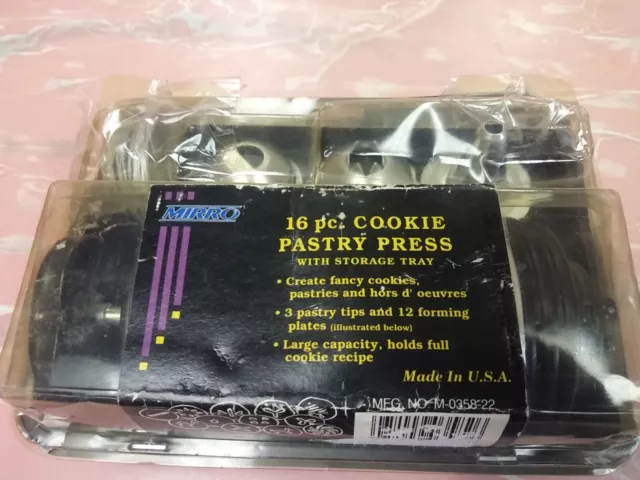 Prensa pastelera de galletas Mirro M-0358-22 - 16 piezas completas ENVÍO PRIORITARIO GRATUITO