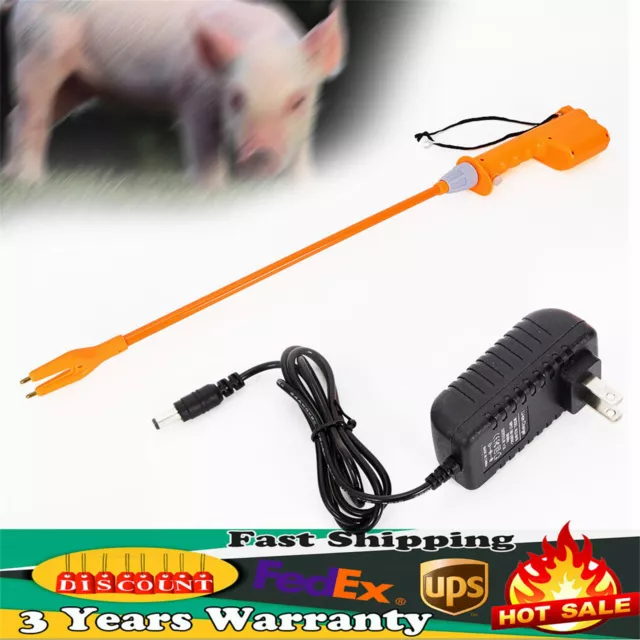 10000V Livestock Rechargeable   Cattle Prod Electric Shock Voltage Animal