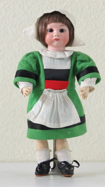 Poupée Ancienne SFBJ 252 "Pouty" 38cm - Reproduction Française Tête Biscuit, Corps Papier Mâché