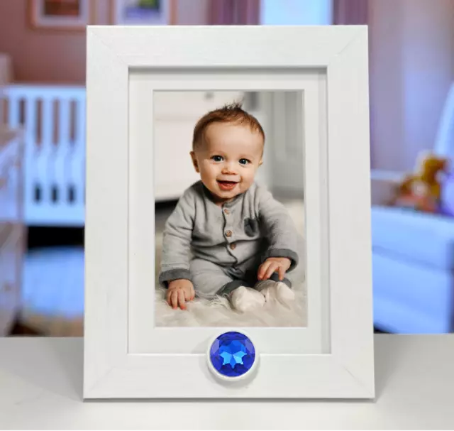 Birthstone Picture Frame - Personalized Baby Photo Frame -Unique Nursery Decor