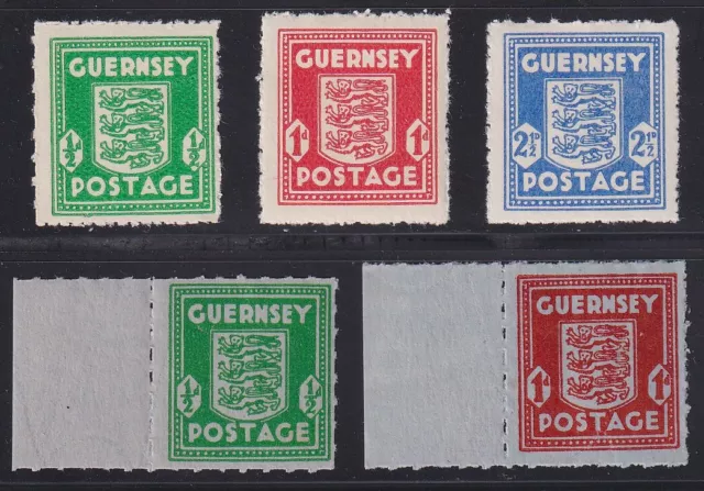 Deutsche Besetzung Guernsey 1941/42 Mi.Nr. 1-5 ** MNH Freimarken Wappen