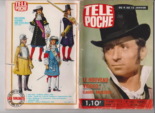 Tele Poche 1971  N° 256  Complet  Vidocq   Claude Brasseur