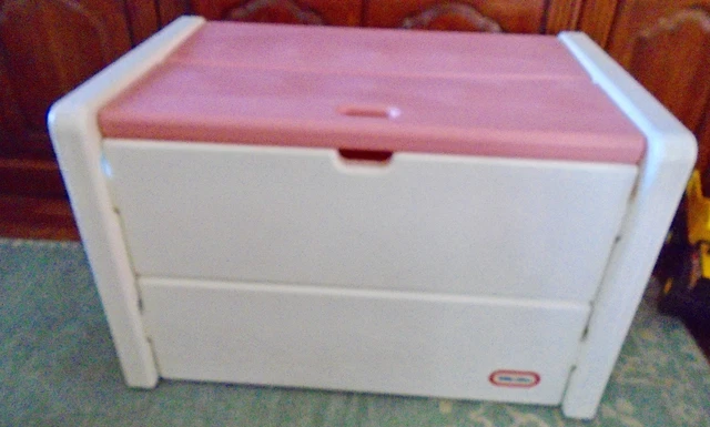 Vintage little tikes clearance toy box pink