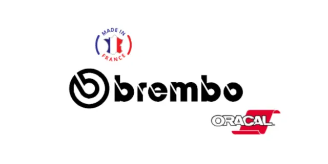 Stickers autocollant vinyle adhésif " Logo BREMBO " Auto moto voiture sponsor