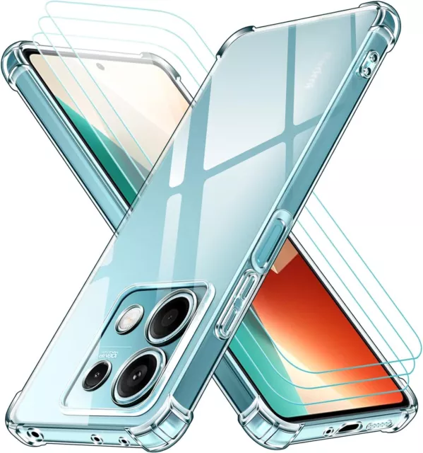 Bihizei Coque Pour Xiaomi Redmi 13C/Poco C65, Avec 1 Verre Trempé, TPU