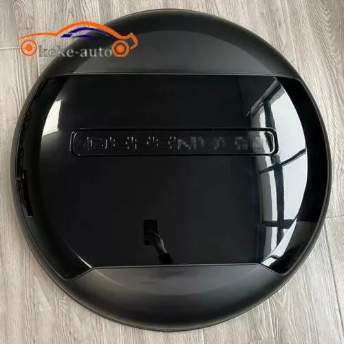 Santorini Black Spare Tire Cover Portecor Fits for Defender 90 110 130 2020-2024