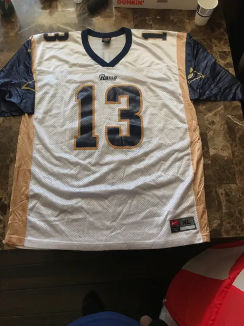 Kurt Warner Los Angeles Rams Jersey Nike Youth XL Blue Gold #13