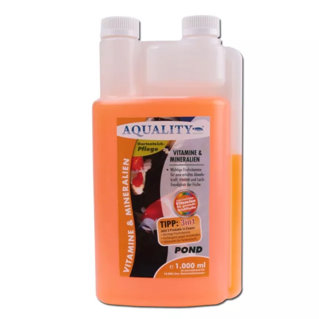 (17,99€/l) AQUALITY Vitamine & Mineralien POND 1.000 ml wichtige Fischvitamine