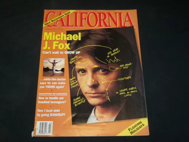 1991 March California Magazine - Michael J. Fox Front Cover - L 2993