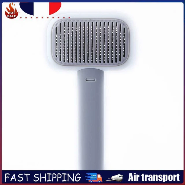 Pet Dog Cat Brush Needle Comb Hair Shedding Grooming Hair Remover (Grey)