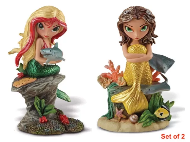Bradford Exchange Set of 2 Sirens Of The Sea Figurine By Jasmine Becket-Griffith