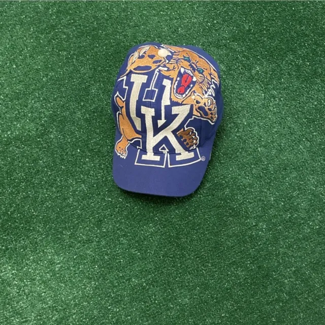 Vintage 90s University of Kentucky Wild Cats Big Logo VTG SnapBack Hat The Game