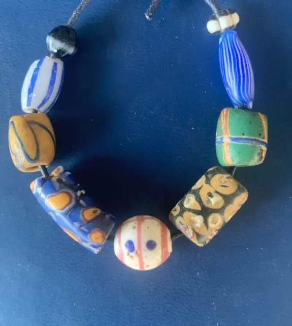 Antique Vintage Venetian - African Trade Beads - millefiori Italian glass