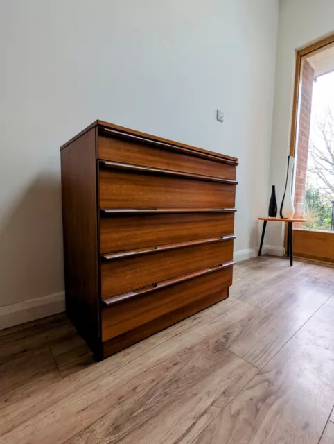 Mid century teak Avalon 'Tall Boy' chest of drawers retro vintage