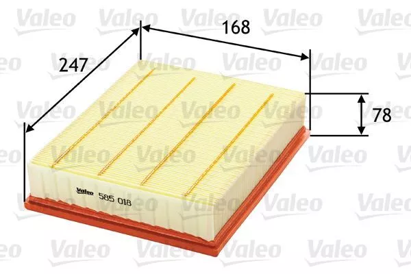 VALEO 585018 Luftfilter für AUDI SKODA VW