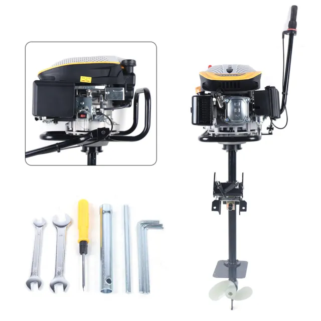 4 Stroke 9.0HP Heavy Duty Outboard Motor Fishing Boat Engine Air Cooling System