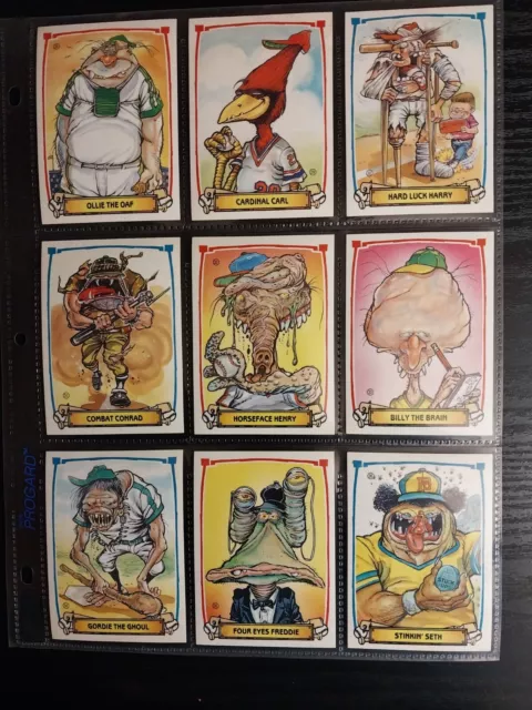 Leaf Baseball 1988 Greatest Grossout Cards, No Doubles Lot of 69 Cards in Total.