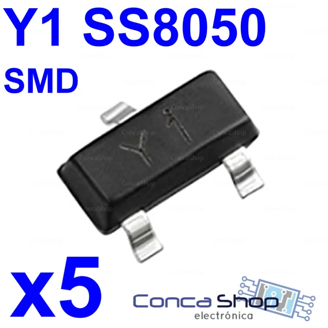 5 X TRANSISTOR Y1 Ss8050 Npn Smd Sot23 Complementario Y2 Ss8550