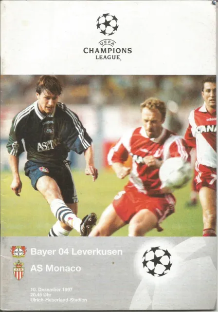 1997/98 Prog BAYERN MUNICH v AS MONACO (Champions League)