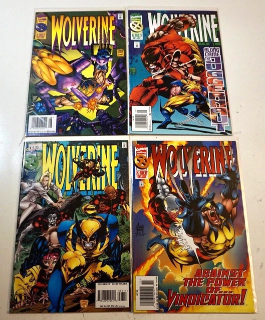 WOLVERINE X-Men Deluxe Marvel Comics August - November 1995 Sequential LOT OF 4!