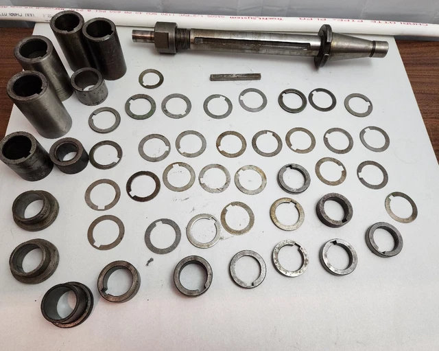 Poland 1-1/4" Horizontal Milling Arbor With Shims & Bushings Machinist Tool Lot