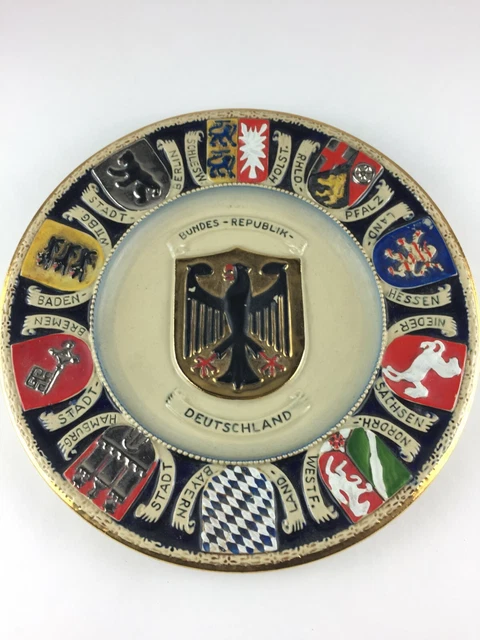 Vintage DEUTSCHLAND BUNDES REPUBLIK Stoneware Plate THEWALT, Western Germany