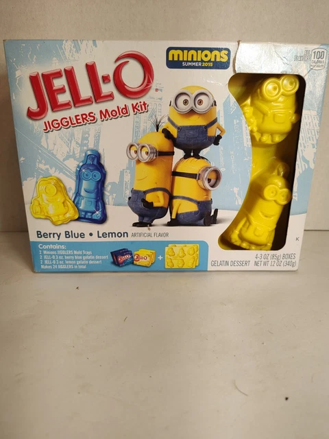NUEVO DE LOTE ANTIGUO SELLADO Kit de Molde de Gelatina Jiggler Minions Despicable Me Limón Baya Azul Caducado