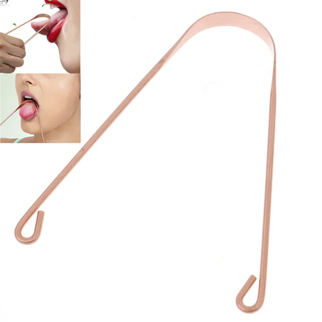 Pure Copper Tongue Scraper Cleaner THICK  Ayurvedic Dental Hygiene Oral C-xp