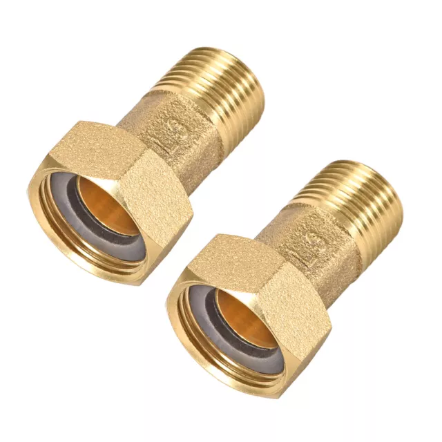 48mm  Laiton Tuyau Raccord Femelle Fileté Connecteur Eau Mètre Couplage 2 Pcs