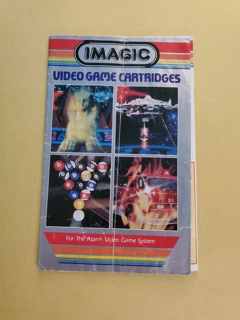 Vintage 1980's Imagic Video Game Cartridge Booklet for Atari 2600
