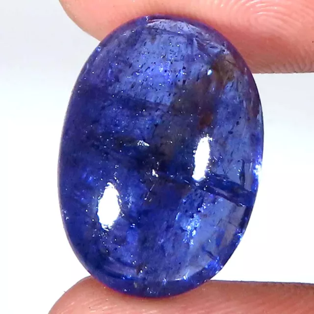 Natürlich Blau Tansanit Cabochon Lose Edelstein 18.85Cts. (13x19x6 MM) Oval Form