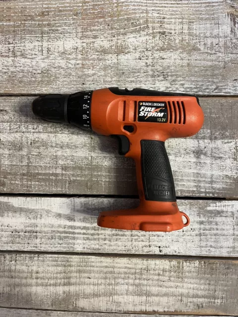 Black And Decker Fire Storm Drill Tool Only 3/8'Chuck Orange FS14PS USA  Seller