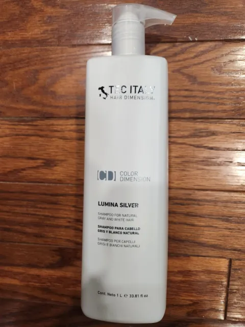 Tec Italy Hair Dimension Color Lumina Silver Shampoo For Natural Gray 33.8 Fl Oz