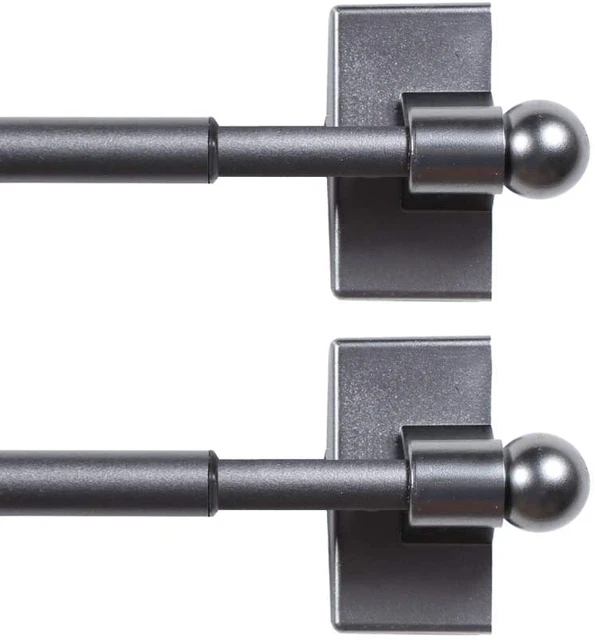 H.VERSAILTEX 2 PACK Magnetic Curtain Rods for Metal Doors Top and Bottom Multi-U
