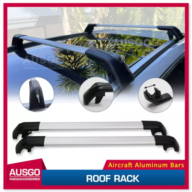 AUSGO 1 Pair Aluminum Roof Rack Cross Bar for D-MAX 2020+ Clamp in Flush Rail