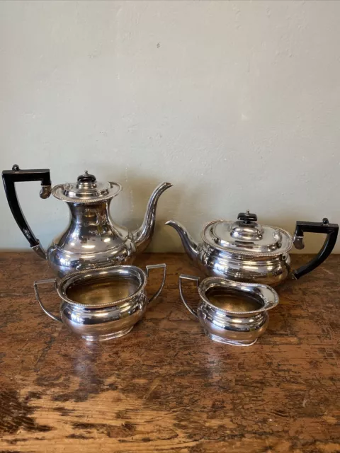 Antique EPNS Ornate Silver Plated  4 Pieces Coffee / Tea Set - Fine Quality