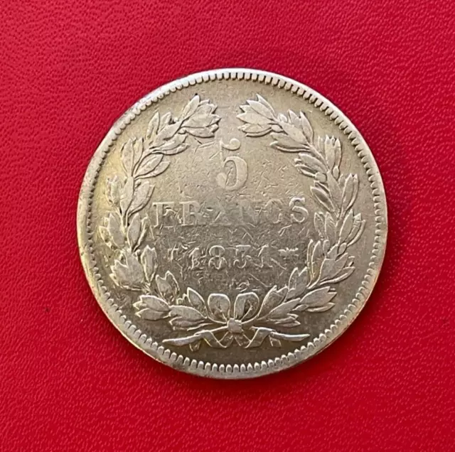 Belle monnaie argent 5 Francs 1831 T, Louis Philippe I Roi des Français. Etat TB