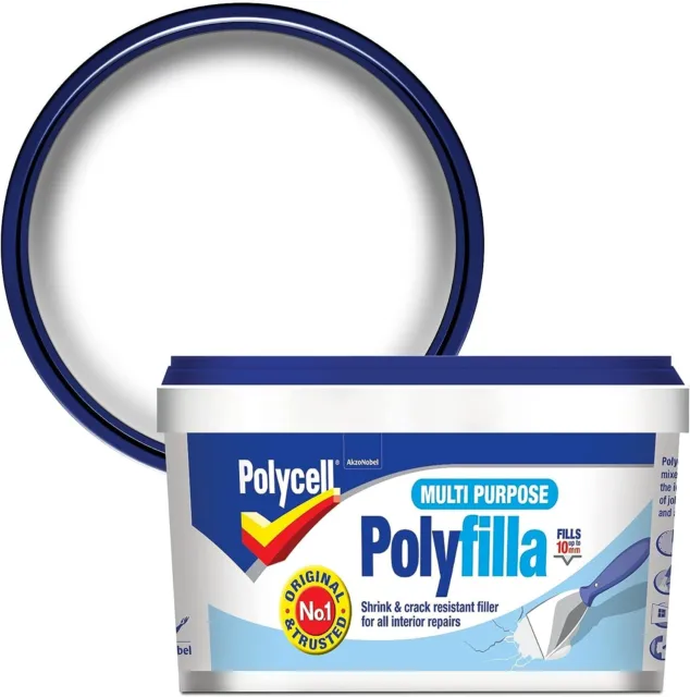 Multi Purpose Polycell Filler Polyfilla Ready Mixed 600g Interior Polyfiller