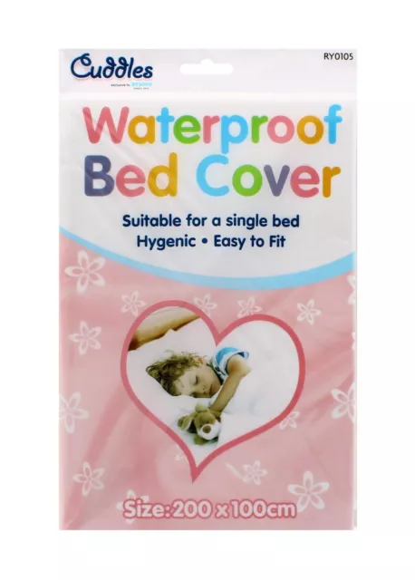 WATERPROOF BED COVER Vinyl Mattress Protector Sheet Single