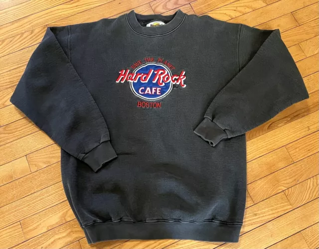 Vintage Hard Rock Cafe Atlanta Crewneck Sweatshirt Mens Large Embroidered USA