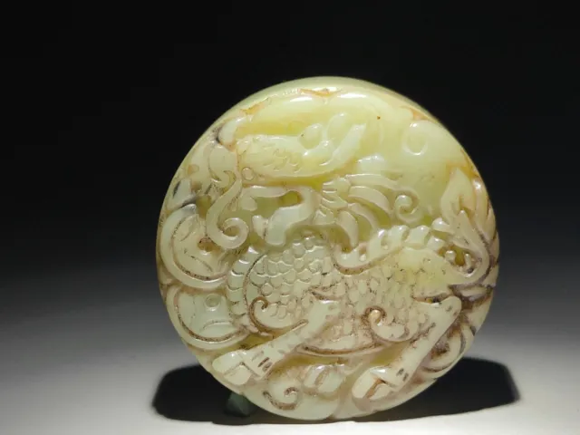 Old Jade Stone Carved Seal Paperweight Monster Qilin Kirin Coins Sculpture