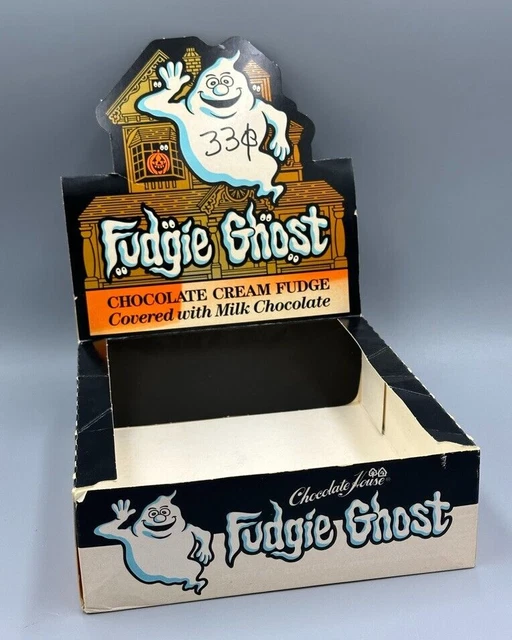 VINTAGE FUDGIE GHOST Chocolate Haunted House HALLOWEEN CANDY Store