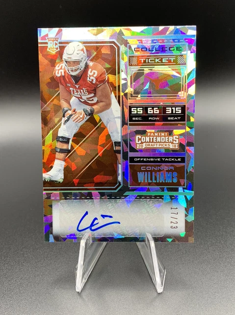 2018 Panini Contenders Draft Picks College Ticket Cracked Ice /23 Texas Auto RC