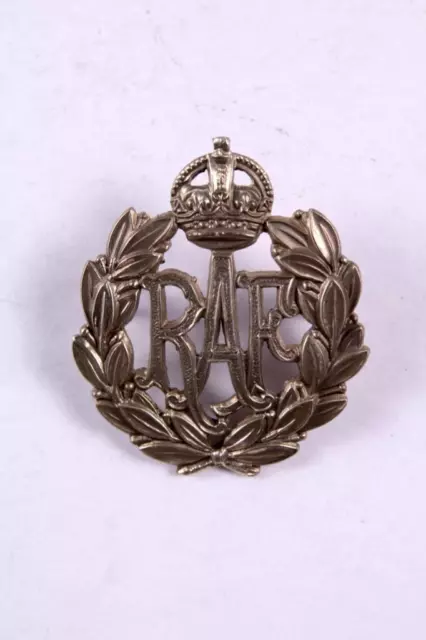 WW2 British Military RAF Cap Beret Badge Brass GVI Kings Crown Royal Air Force