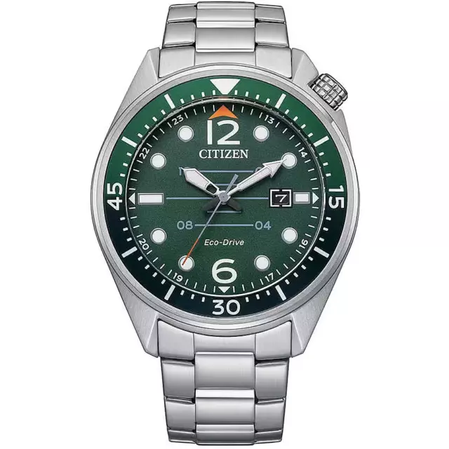 orologio CITIZEN Seaplane SCONTO 20% uomo ecodrive fondo verde sub AW1715-86X