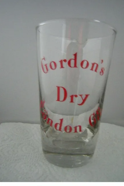 Ancien grand verre publicitaire apéritif GORDON DRY GIN LONDON collection
